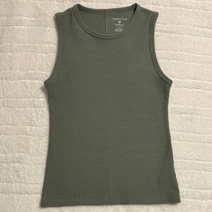 American Eagle Sage Ribbed Tank